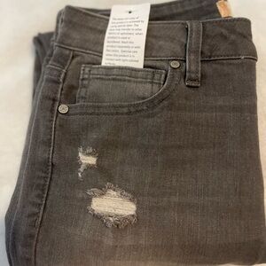 Women's Gray Distressed Jeans